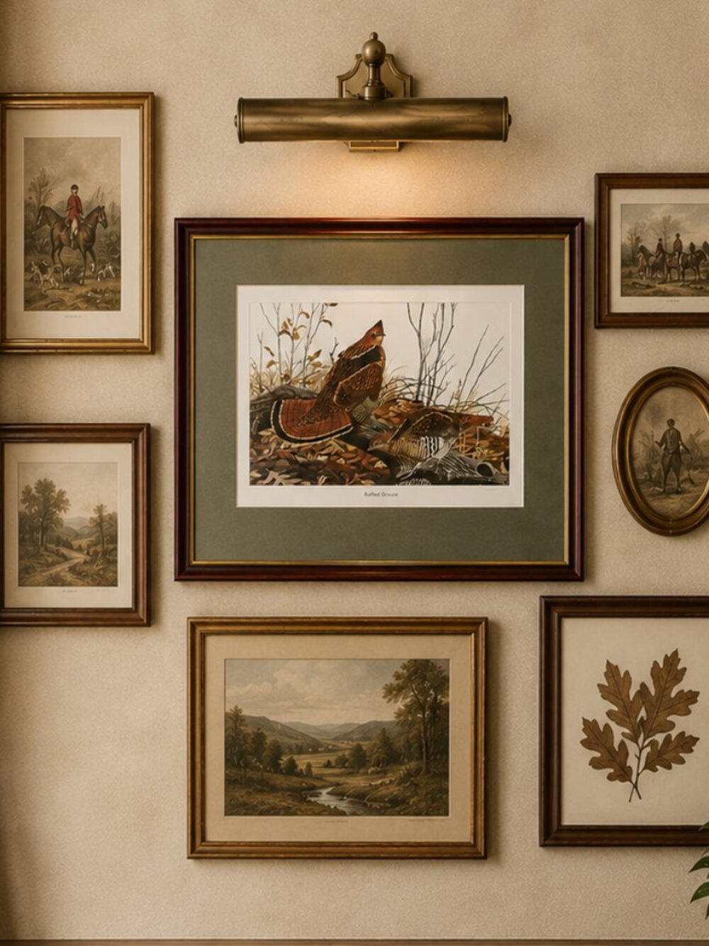 Vintage Ruffled Grouse Wildlife Artwork by WM Zimmerman Western Wall Print - Picture 6 of 10